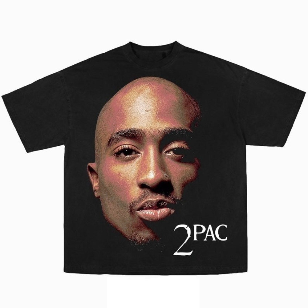 2pac Tupac Shakur Rap Tee Big Face Head